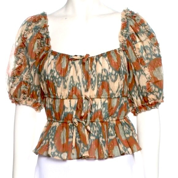 Ulla Johnson Tops - Ulla Johnson Medha Puff Sleeve Blouse in Nimbus (4)
